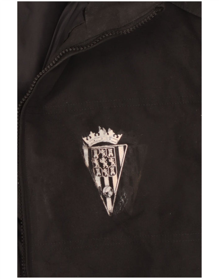 Kappa Herren Graphic Hooded Windbreaker Coat UK 38 Mittelschwarzes Polyester