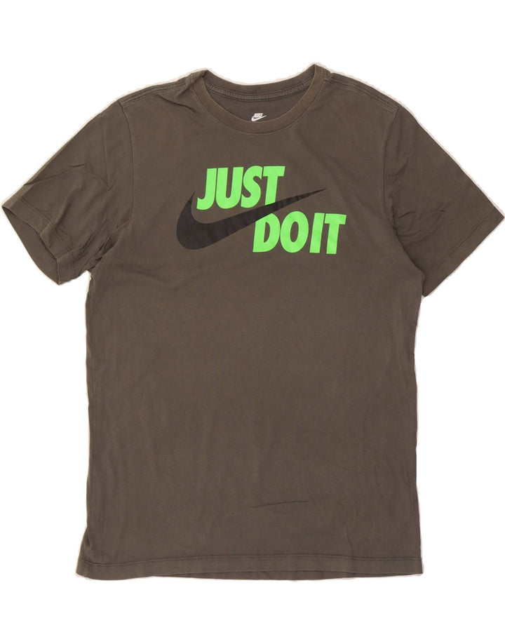 NIKE Mens Graphic T-Shirt Top Medium Grey Vintage Nike and Second-Hand Nike from Messina Hembry 