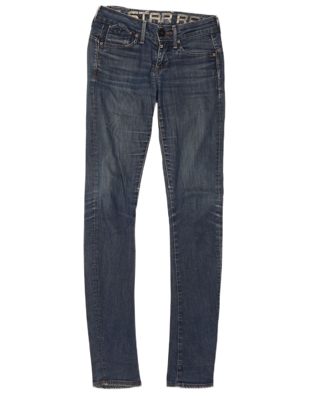 G-Star Damen-Jeans mit niedriger Taille, Röhrenjeans, W25, L34, blaue Baumwolle