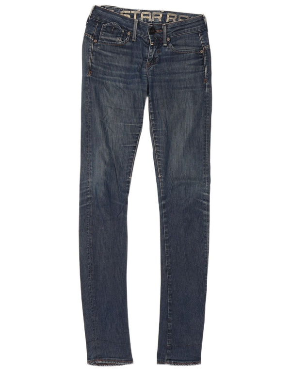 G-Star Damen-Jeans mit niedriger Taille, Röhrenjeans, W25, L34, blaue Baumwolle