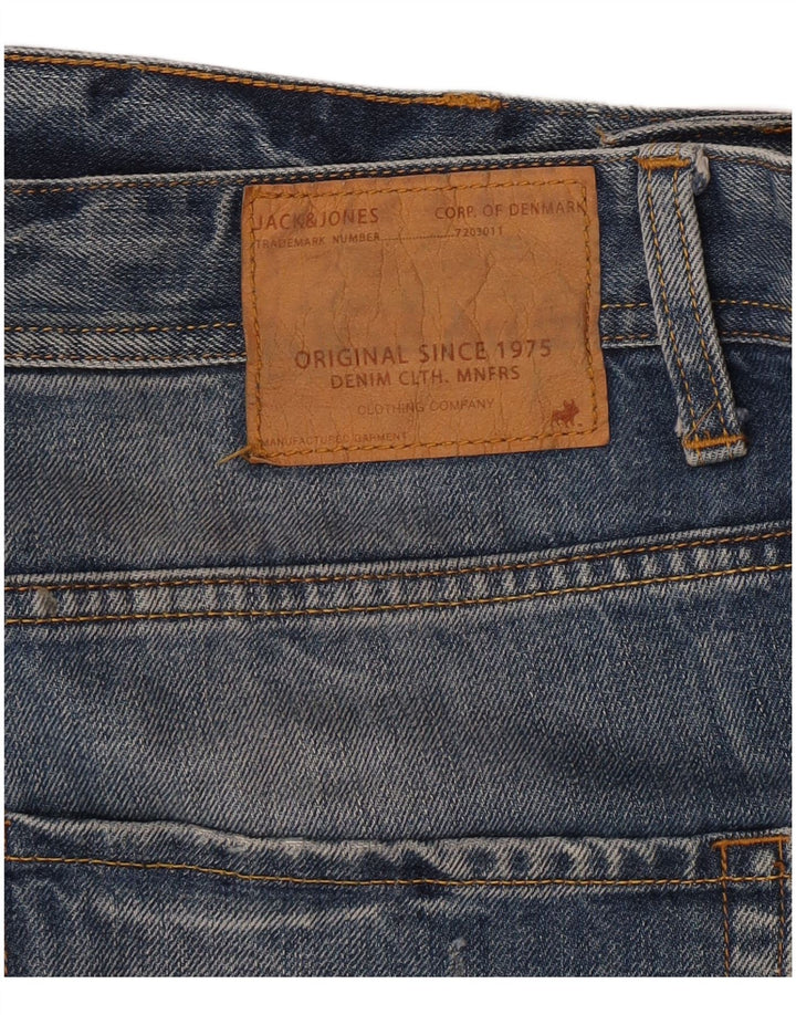 Jack & Jones Herren-Jeansshorts im Distressed-Look, normale Passform, W38, XL, Blau