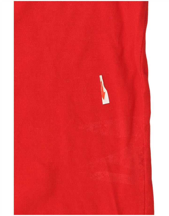 Fila Herren-Poloshirt aus mittelroter Colourblock-Baumwolle