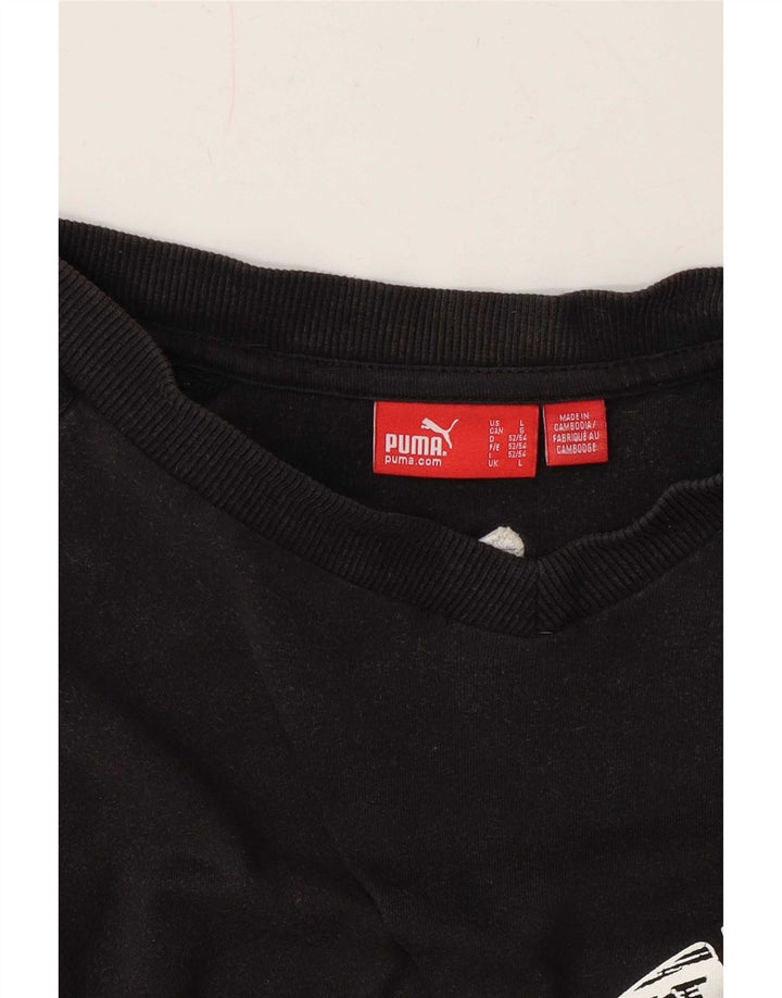 Puma Herren Grafik T-Shirt Top Large Grau
