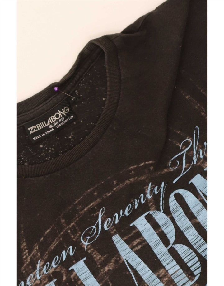 Billabong Herren Slim Fit Grafik-T-Shirt-Oberteil aus mittelbrauner Baumwolle