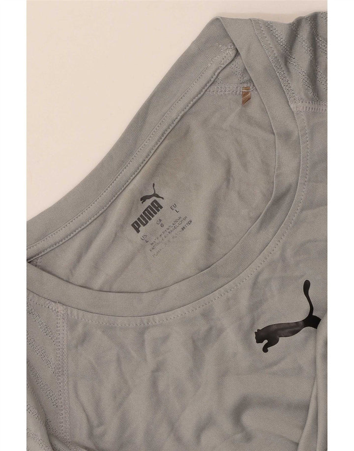 Puma Damen T-Shirt Top UK 14 Large Grau