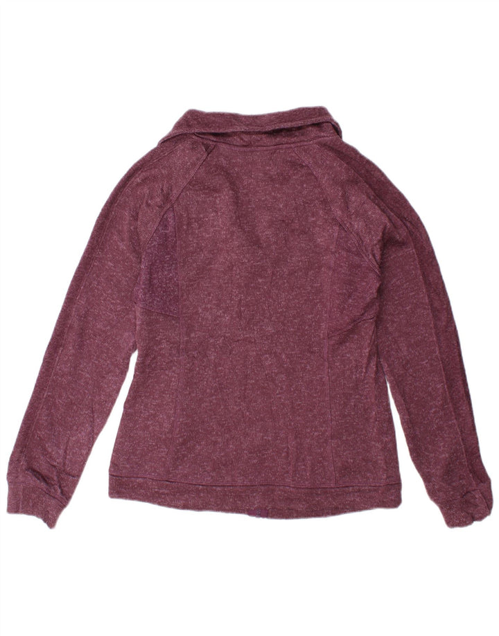 Fila Damen-Trainingsanzug-Top-Jacke, UK 10, klein, Burgunderrot geflecktes Polyester