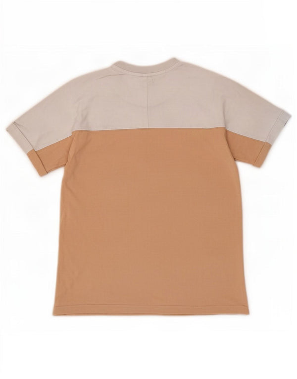 Adidas Damen Graphic T-Shirt Top UK 14 Mittelweiße Colourblock-Baumwolle