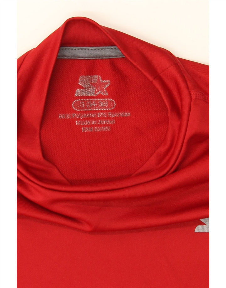STARTER Mens Top Long Sleeve UK 34/36 Small Red Polyester Vintage Starter and Second-Hand Starter from Messina Hembry 
