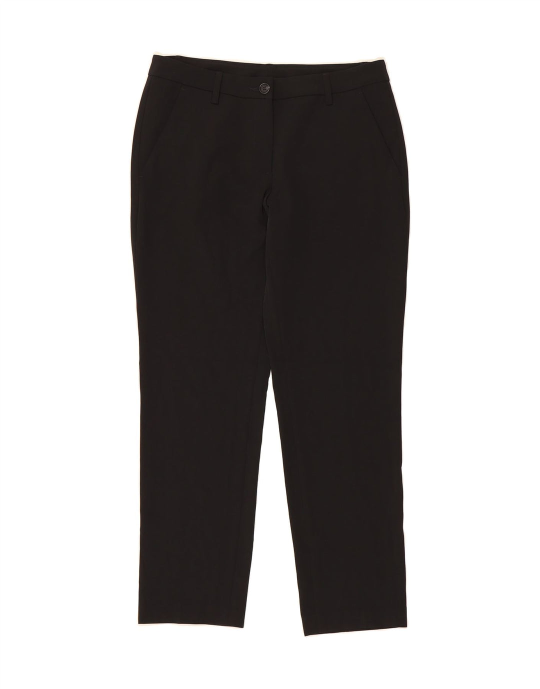 BENETTON Womens Slim Chino Trousers W30 L26 Black Polyester Vintage Benetton and Second-Hand Benetton from Messina Hembry 