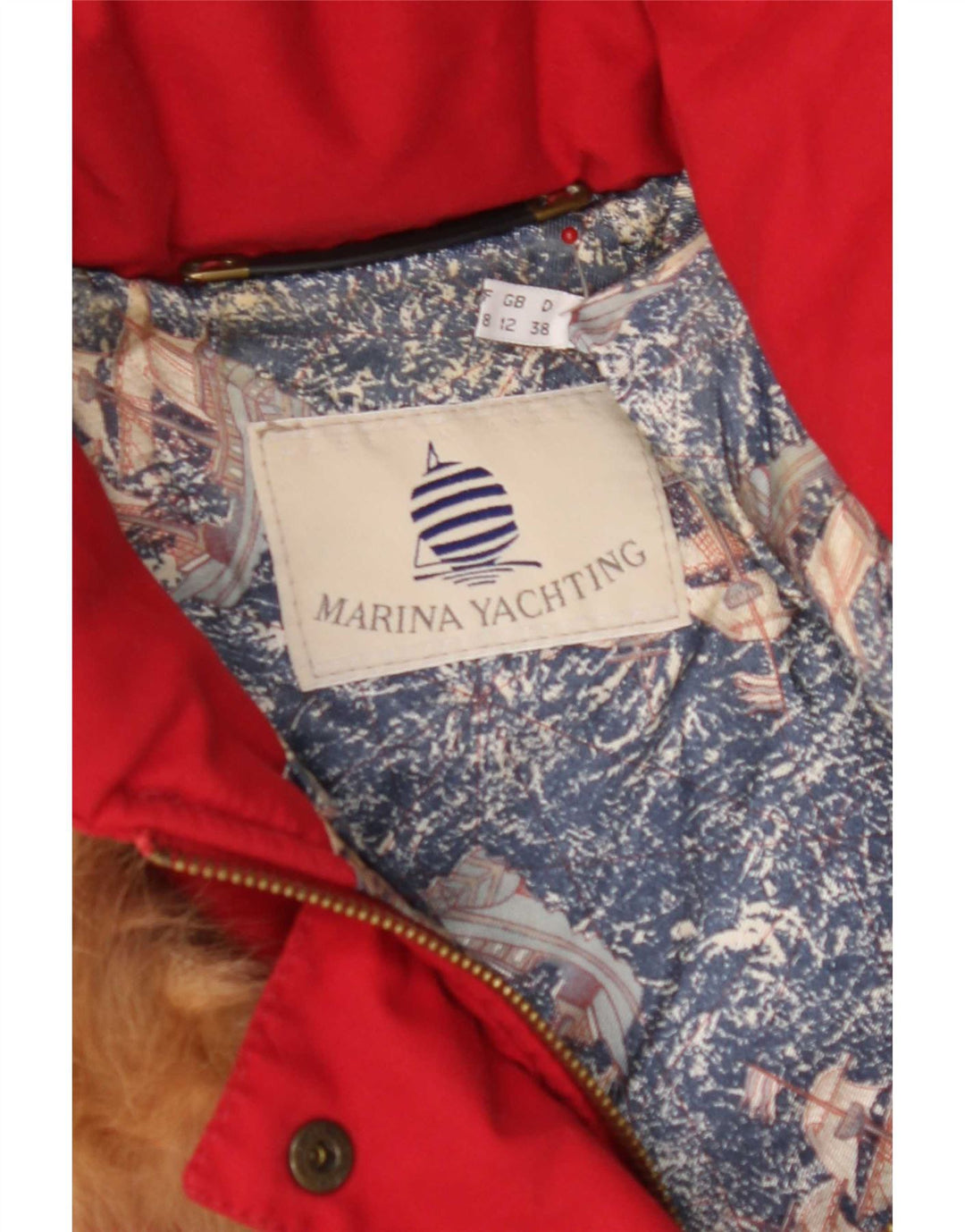 Marina Yachting Damen-Kapuzen-Übergröße, gepolsterter Mantel, UK 12, Mittelrot
