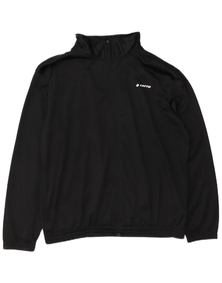 LOTTO Herren-Trainingsanzug-Oberteil, Jacke, 2XL, Schwarz, Polyester