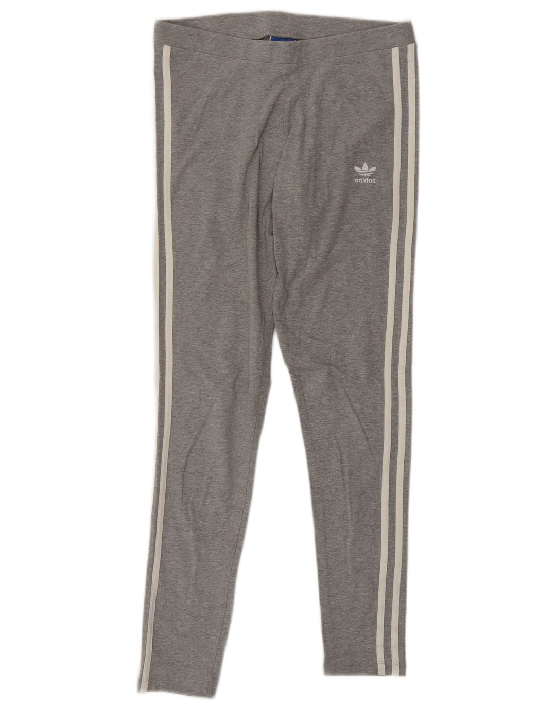 ADIDAS Damen Leggings UK 6 XS Graue Baumwolle