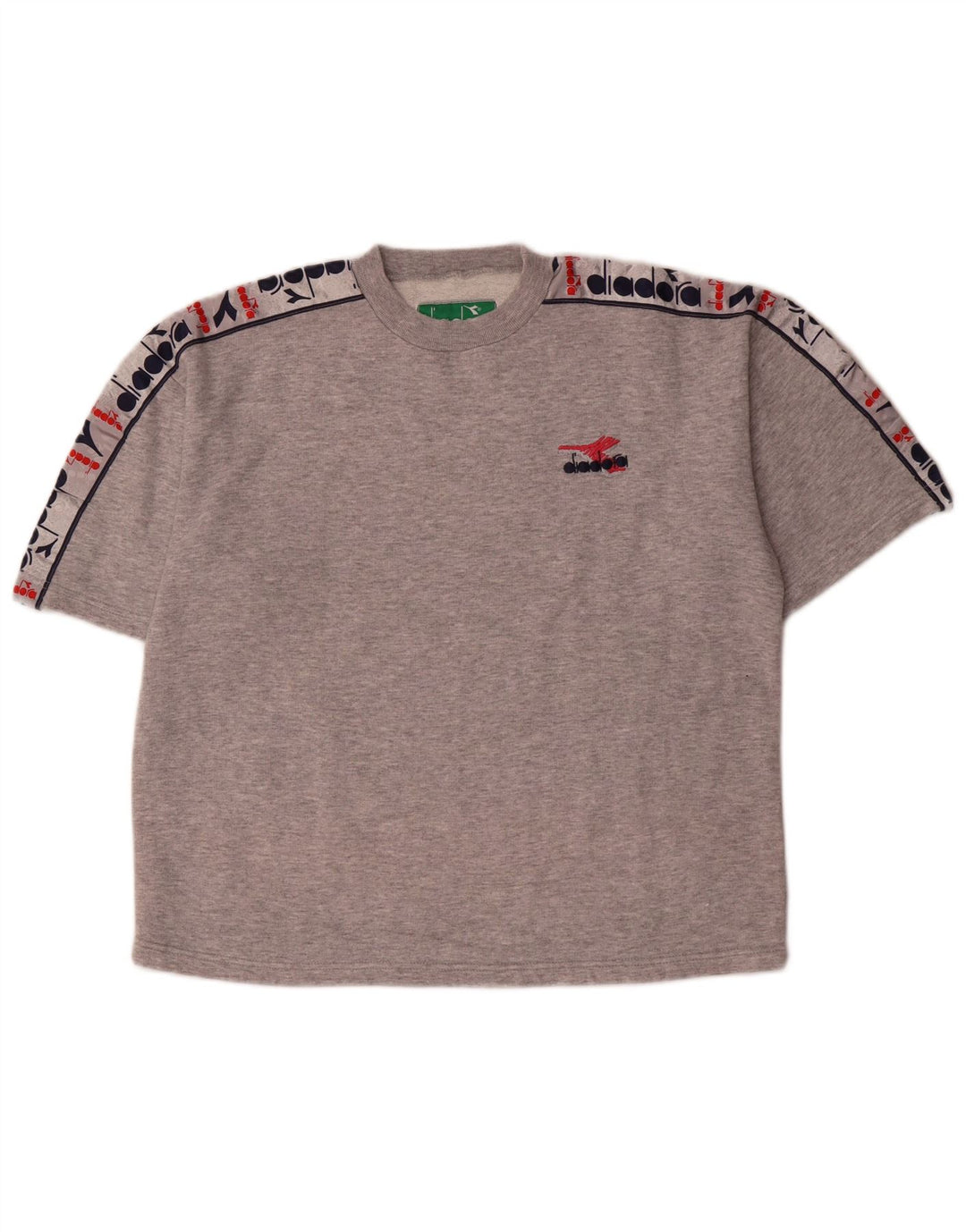 Diadora Herren Grafik-T-Shirt-Oberteil Mittelgrau