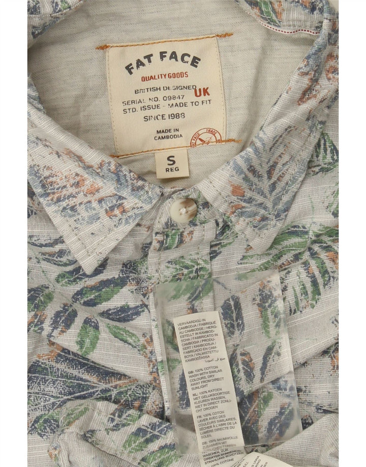 Fat Face Herren-Kurzarmhemd, klein, mehrfarbig, Blumenmuster, Baumwolle