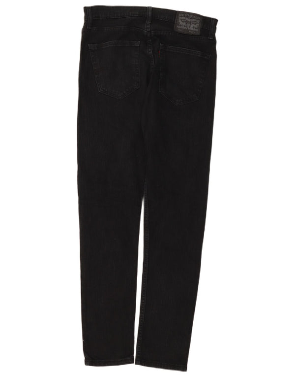 Levi's Herren 512 Slim Tapered Jeans W31 L32 Schwarze Baumwolle