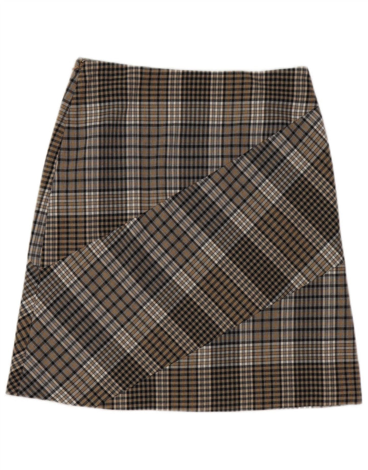 Max & Co. Damen A-Linienrock W29 Mittelbraun kariert