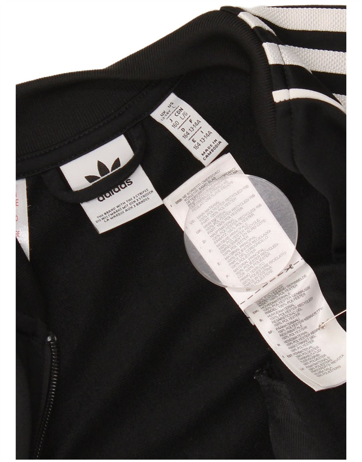 Adidas Jungen Trainingsanzug Top Jacke 13-14 Jahre Schwarz Polyester