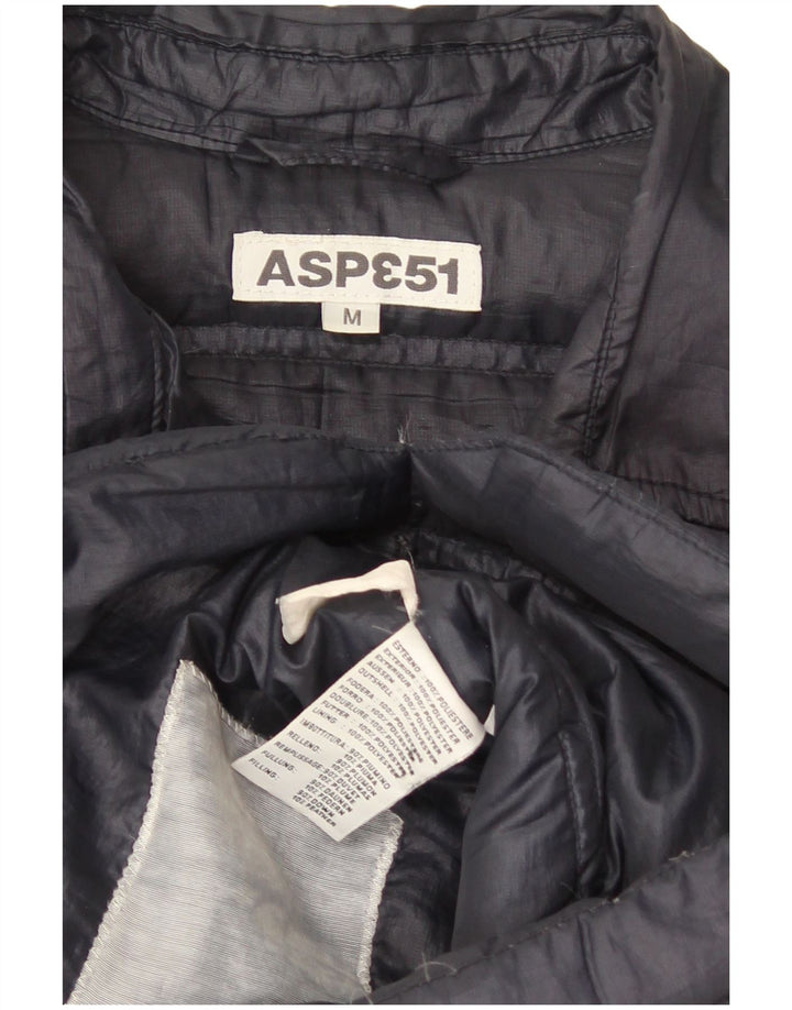 Aspesi Damen Wattierte Jacke UK 12 Medium Marineblau Polyester