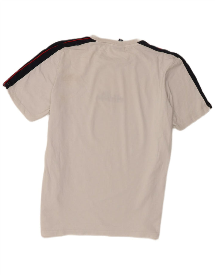 Ellesse Herren T-Shirt Top 2XL Weiße Colourblock-Baumwolle