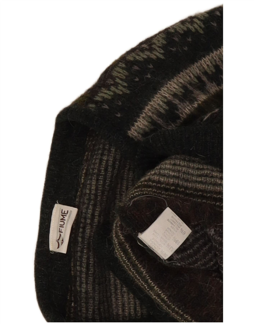 Fiume Herren-Strickjacke, groß, Grau, Fair-Isle-Acryl