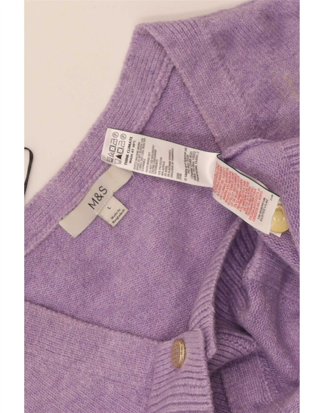 Marks & Spencer Damen Crop Oversized Cardigan Pullover UK 16 Large Lila