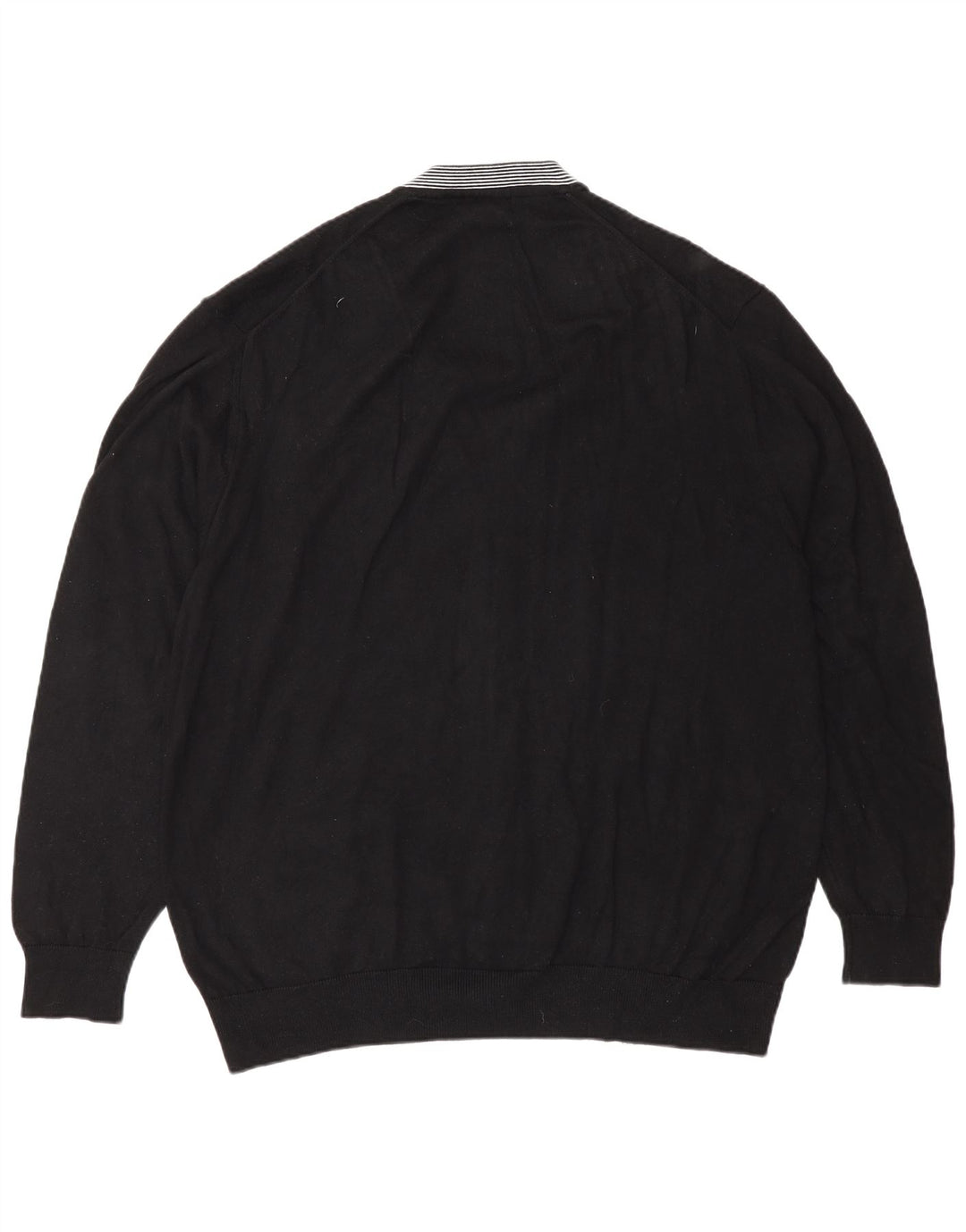 Lacoste Herren-Strickjacke, Größe 8 2XL, schwarze Baumwolle