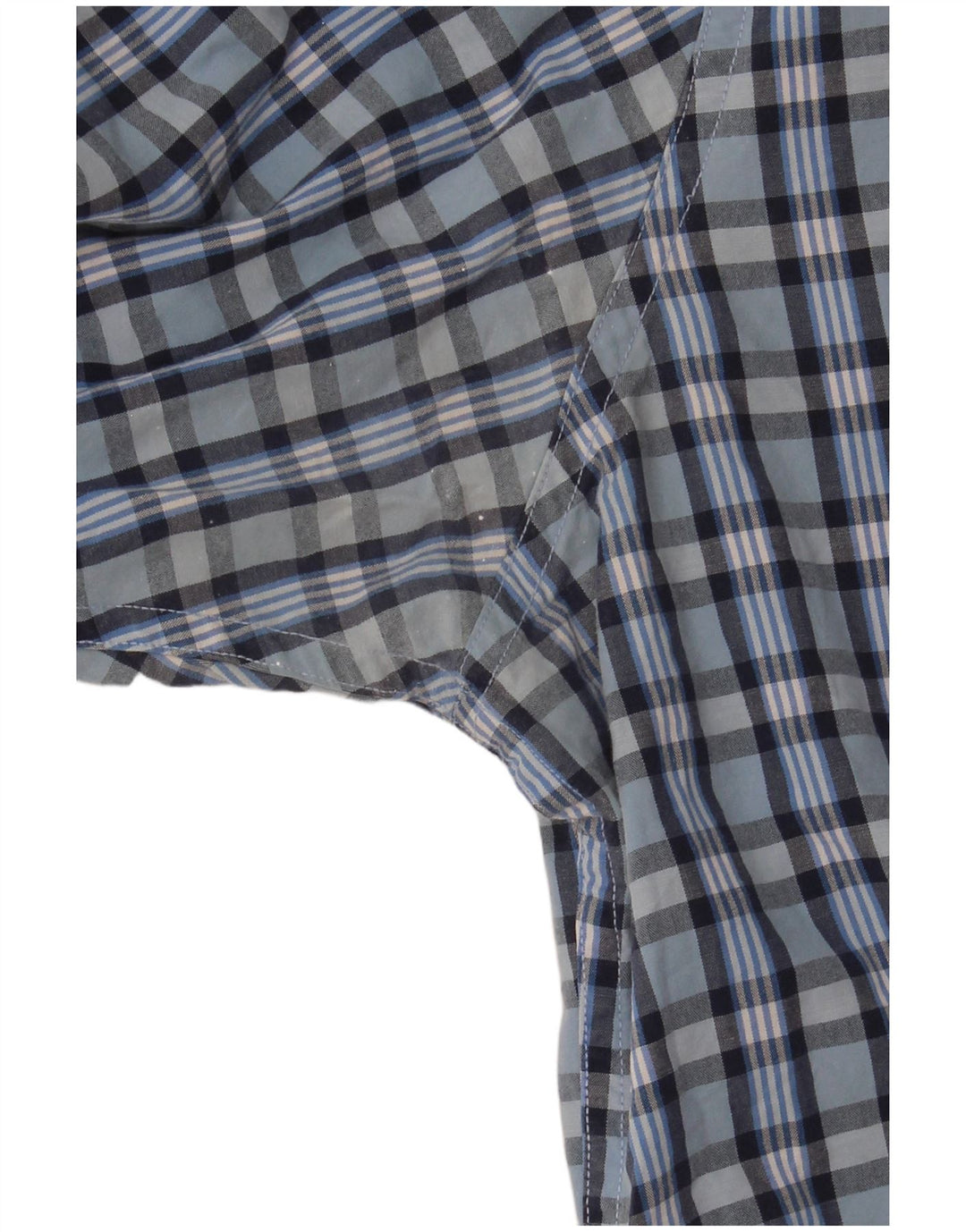 Nautica Herren-Kurzarmhemd 2XL, blau kariert, Baumwolle