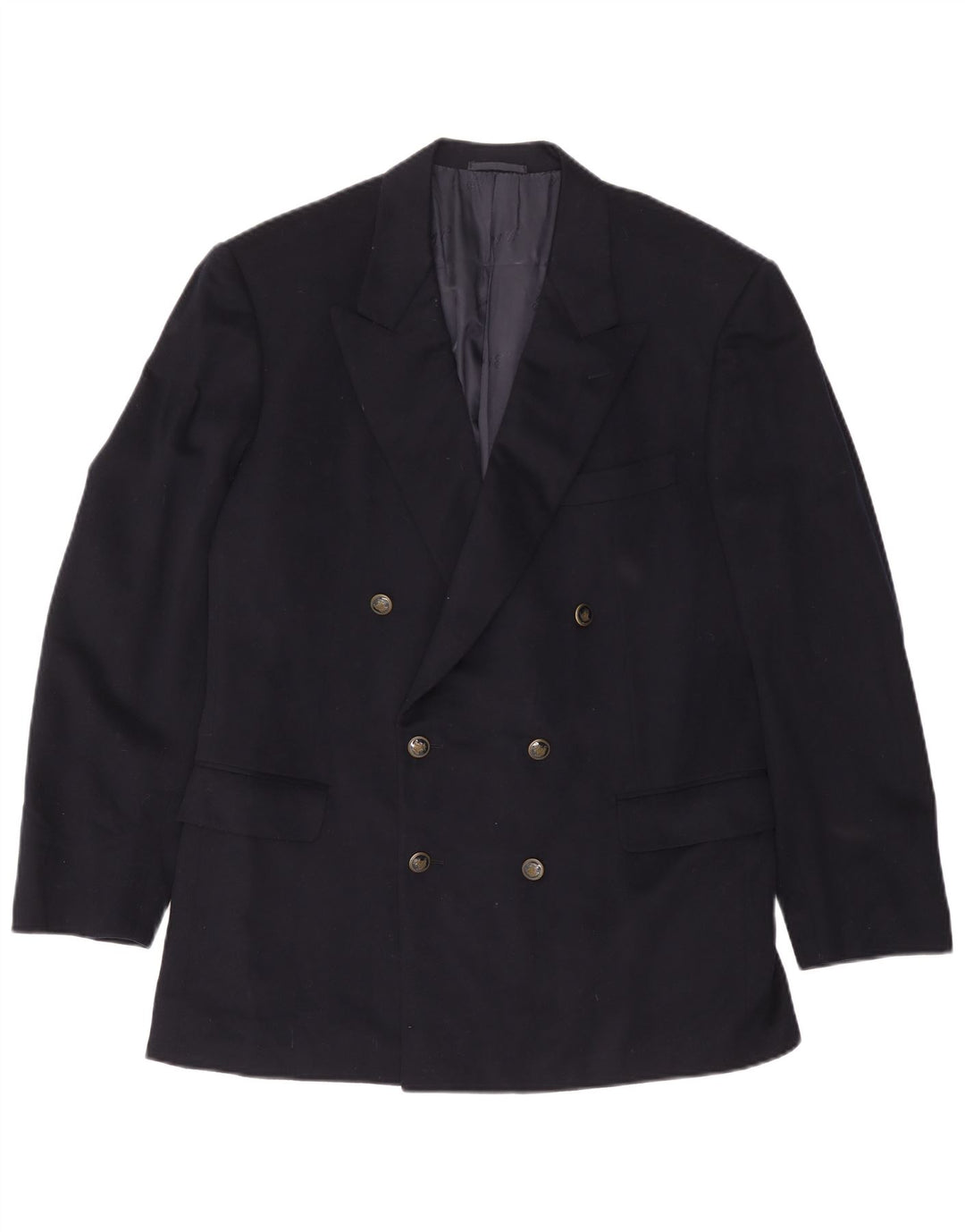 BELVEST Zweireihiger Herren-Blazer IT 52 XL aus marineblauer Wolle