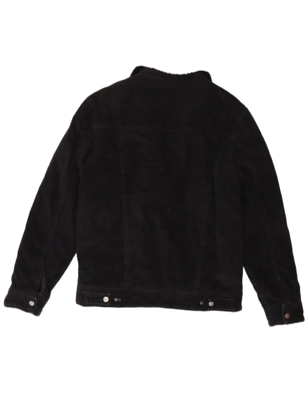Zara Herren Sherpa Cordjacke UK 38 Mittelschwarze Baumwolle