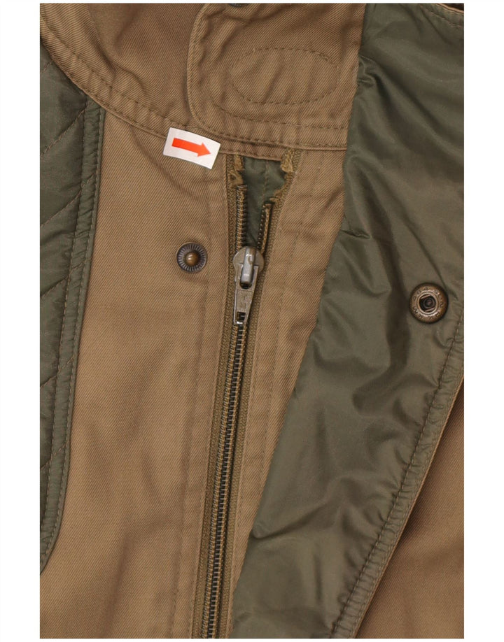 UNIVERS Herren-Utility-Jacke mit Kapuze IT 52 XL, braune Baumwolle