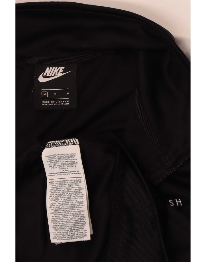 Nike Herren-Trainingsanzugoberteil mit Swoosh-Grafik, Mittelschwarz, Farbblock