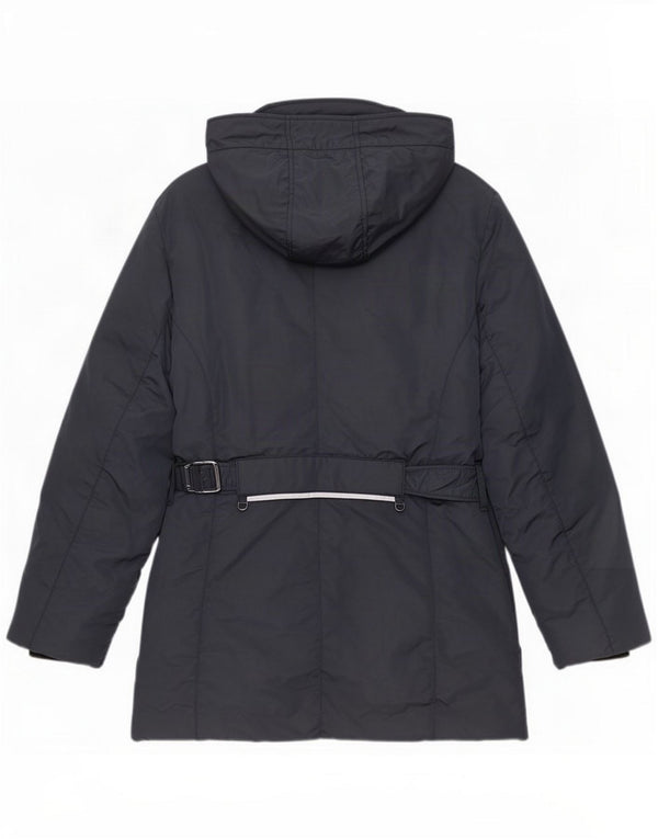 PEUTEREY Wattierte Damenjacke mit Kapuze UK 22 3XL Marineblaues Polyester