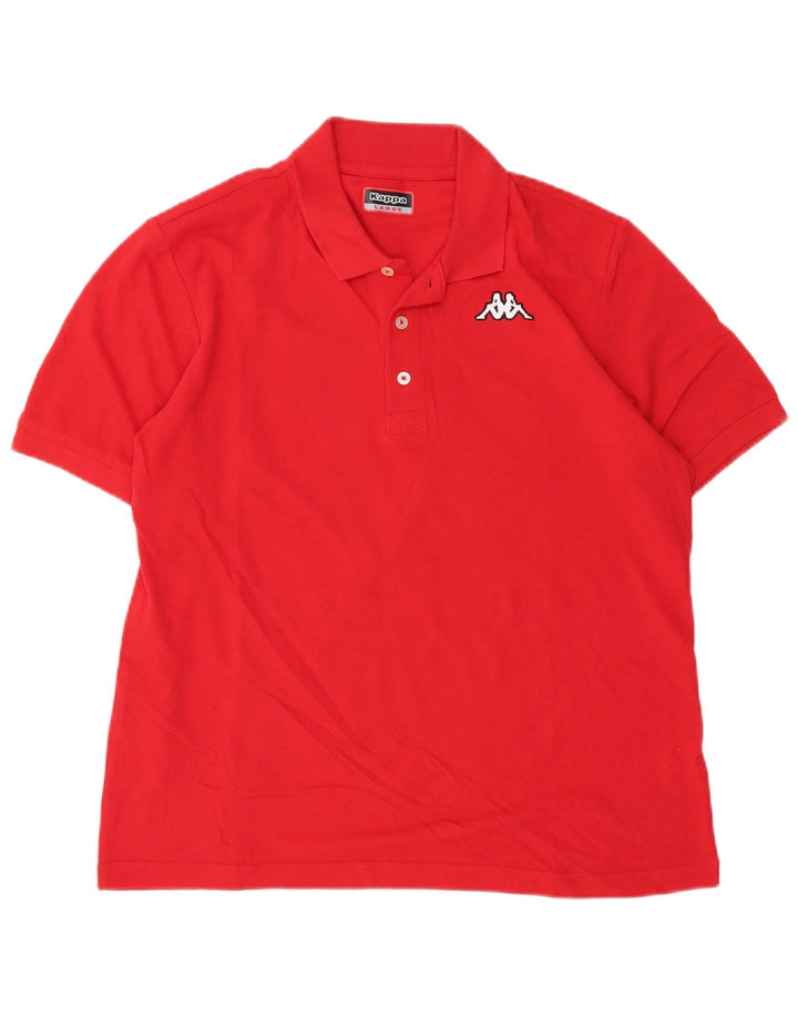 Kappa Herren-Poloshirt, große rote Baumwolle