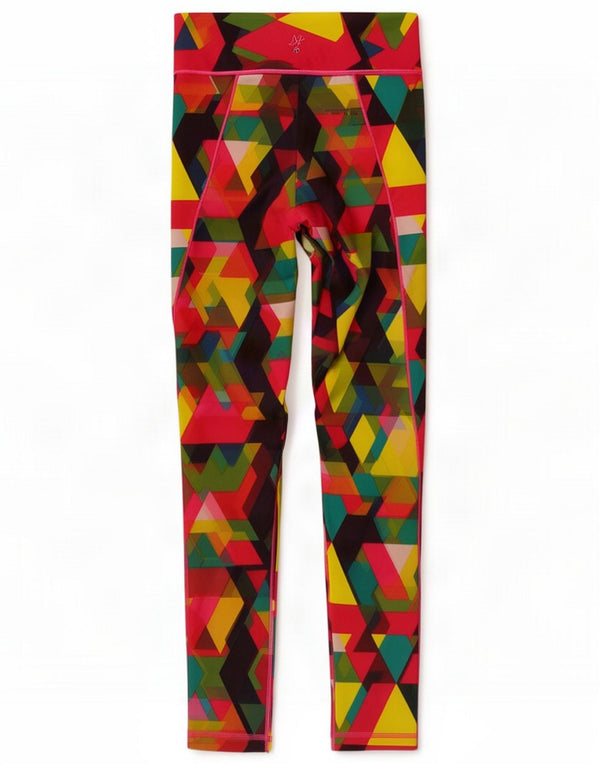 Adidas Damen Leggings UK 6 XS Mehrfarbig Geometrisch