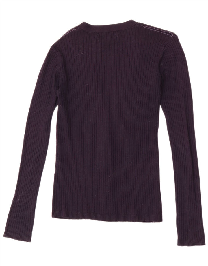 Zara Damen-Cardigan-Pullover UK 12 Mittelviolett