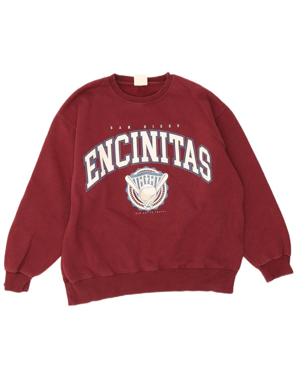 Pull & Bear Damen-Sweatshirt mit Grafik, übergroß, Gr. 16, Kastanienbraun