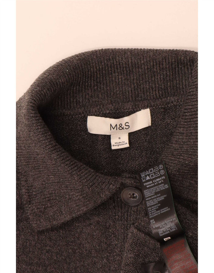 Marks & Spencer Damen-Cardigan-Pullover UK 10 Small Grau Polyester