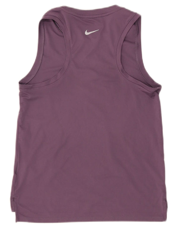 NIKE Damen Dri Fit Grafik-Trägershirt UK 6 XS Lila Polyester