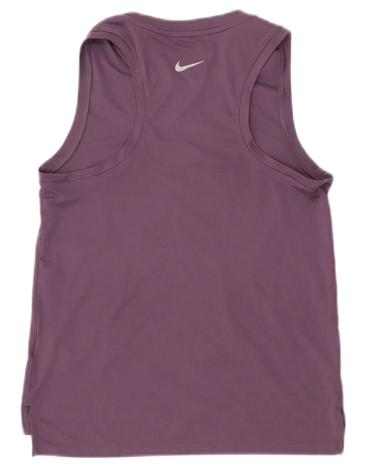 NIKE Damen Dri Fit Grafik-Trägershirt UK 6 XS Lila Polyester