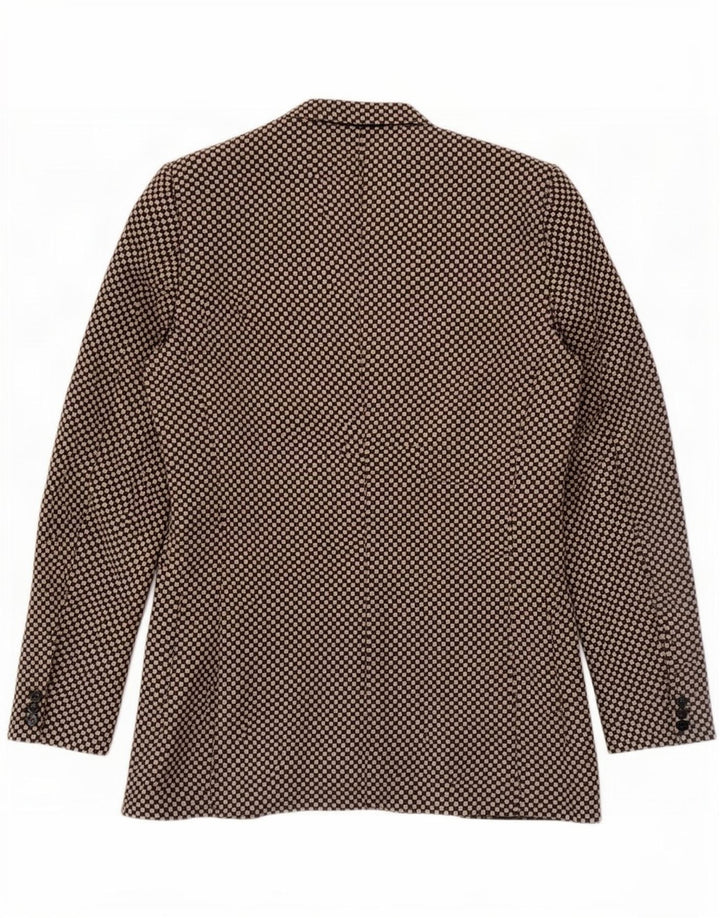 VENTANNI Herren 3-Knopf-Blazerjacke IT 52 XL Braun Geometrisch