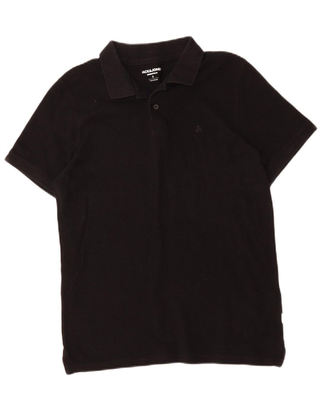 Jack & Jones Herren-Poloshirt, Größe S, schwarze Baumwolle