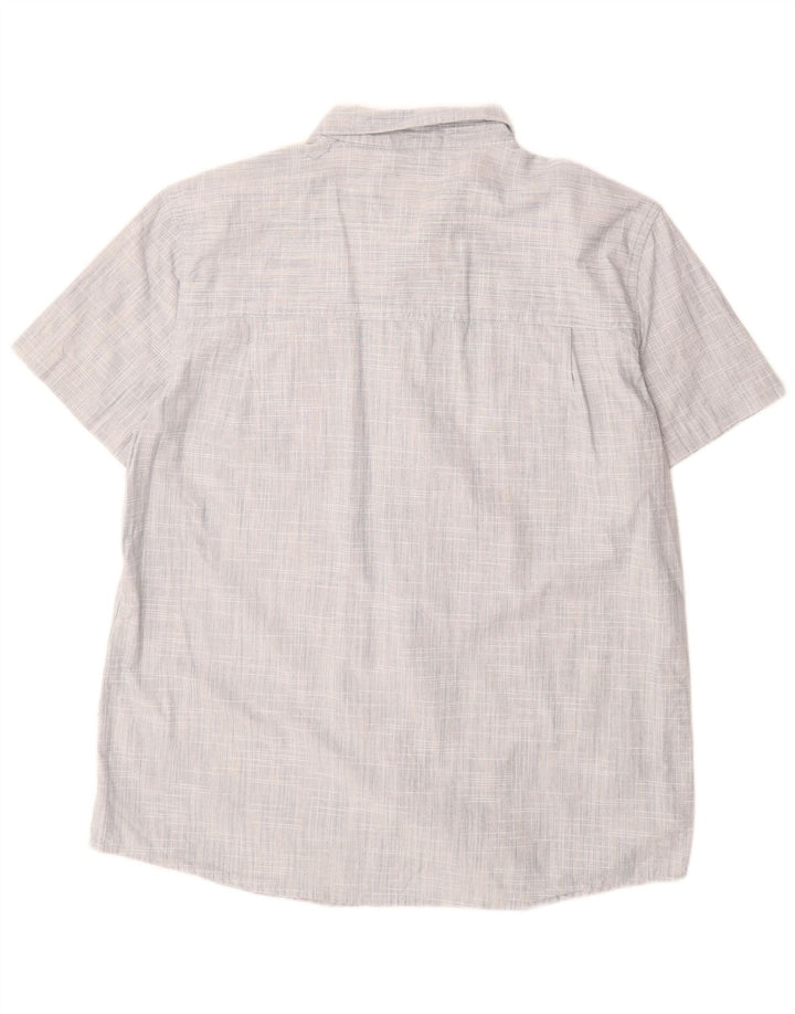 Mountain Warehouse Herren-Kurzarmhemd XL aus blauer Baumwolle