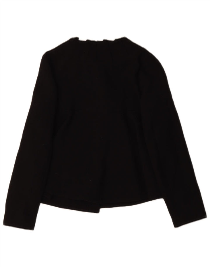 Vintage Damen Blazer Jacke IT 40 Kleine schwarze Wolle