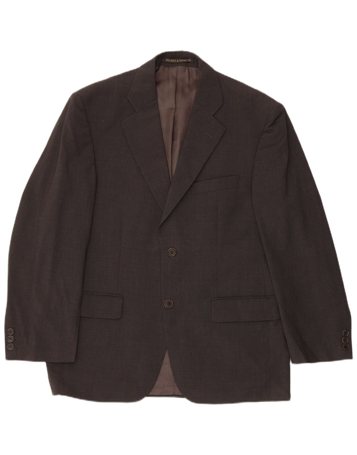 MARKS & SPENCER Mens 2 Button Blazer Jacket UK 38 Medium Grey New Wool