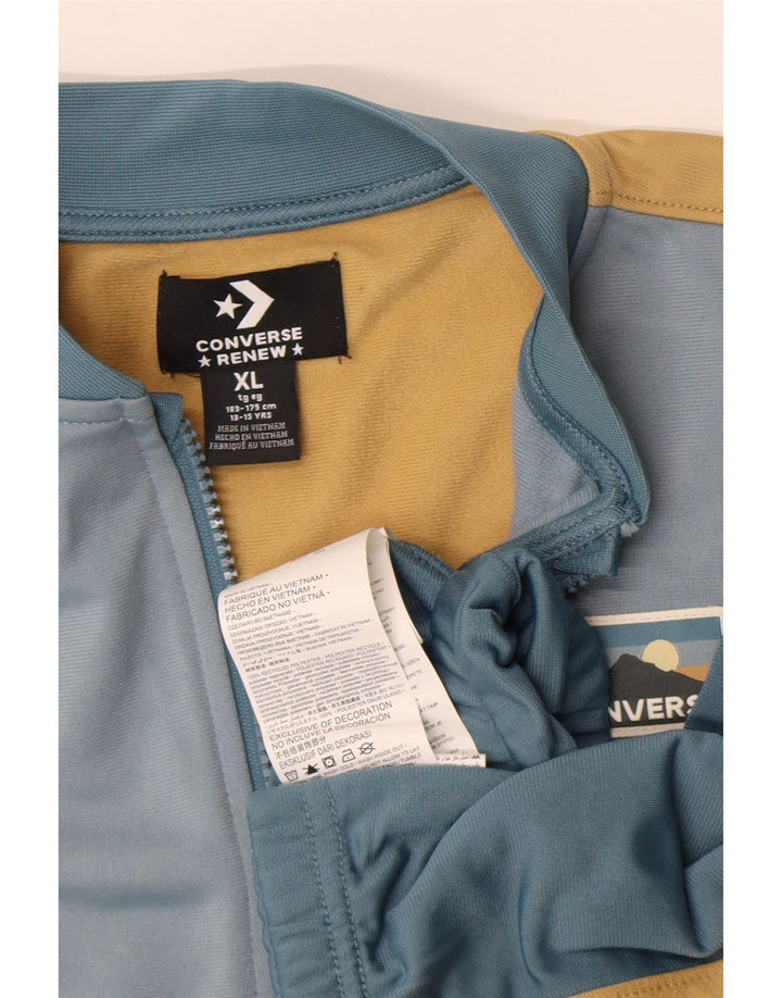 CONVERSE Jungen-Trainingsanzug, Top-Jacke, 13–14 Jahre, XL, Blau, Farbblock