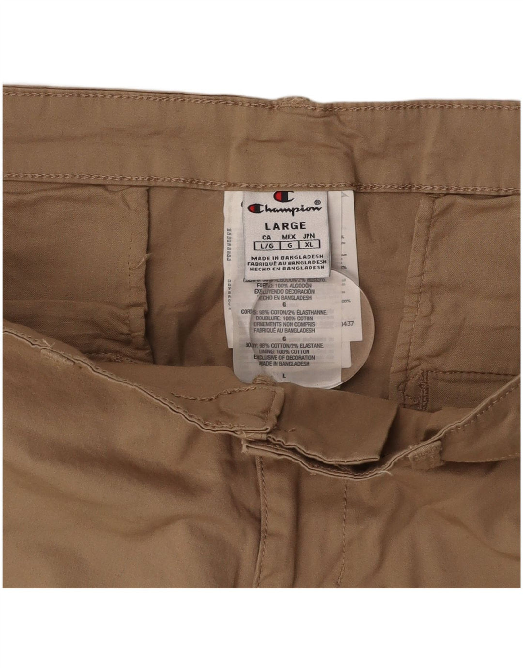 CHAMPION Herren-Freizeitshorts, Größe L, W36, Beige, Baumwolle