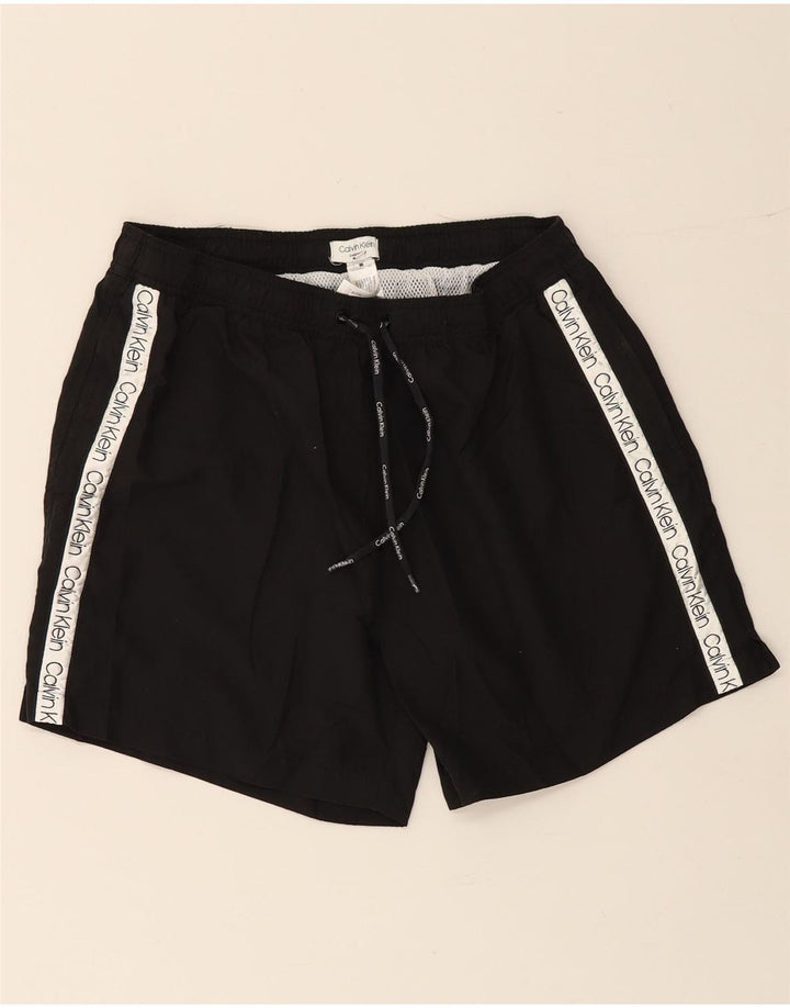 CALVIN KLEIN Herren-Badeshorts mit Grafik XL, schwarzes Farbblock-Polyester