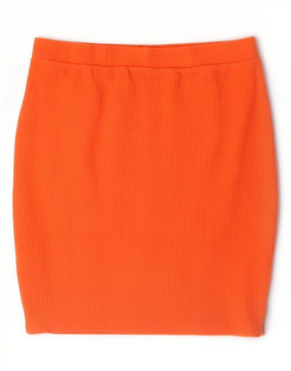 Calvin Klein Damen Minirock Large W32 Orange Polyester