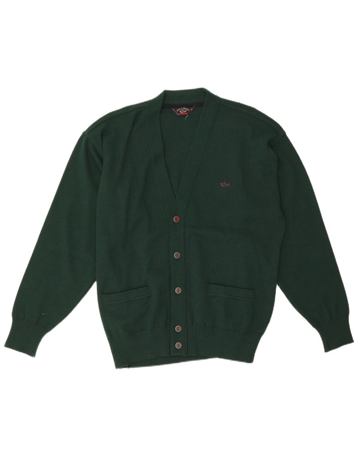 Paul & Shark Herren Yachting Cardigan Pullover Mittelgrüne Wolle