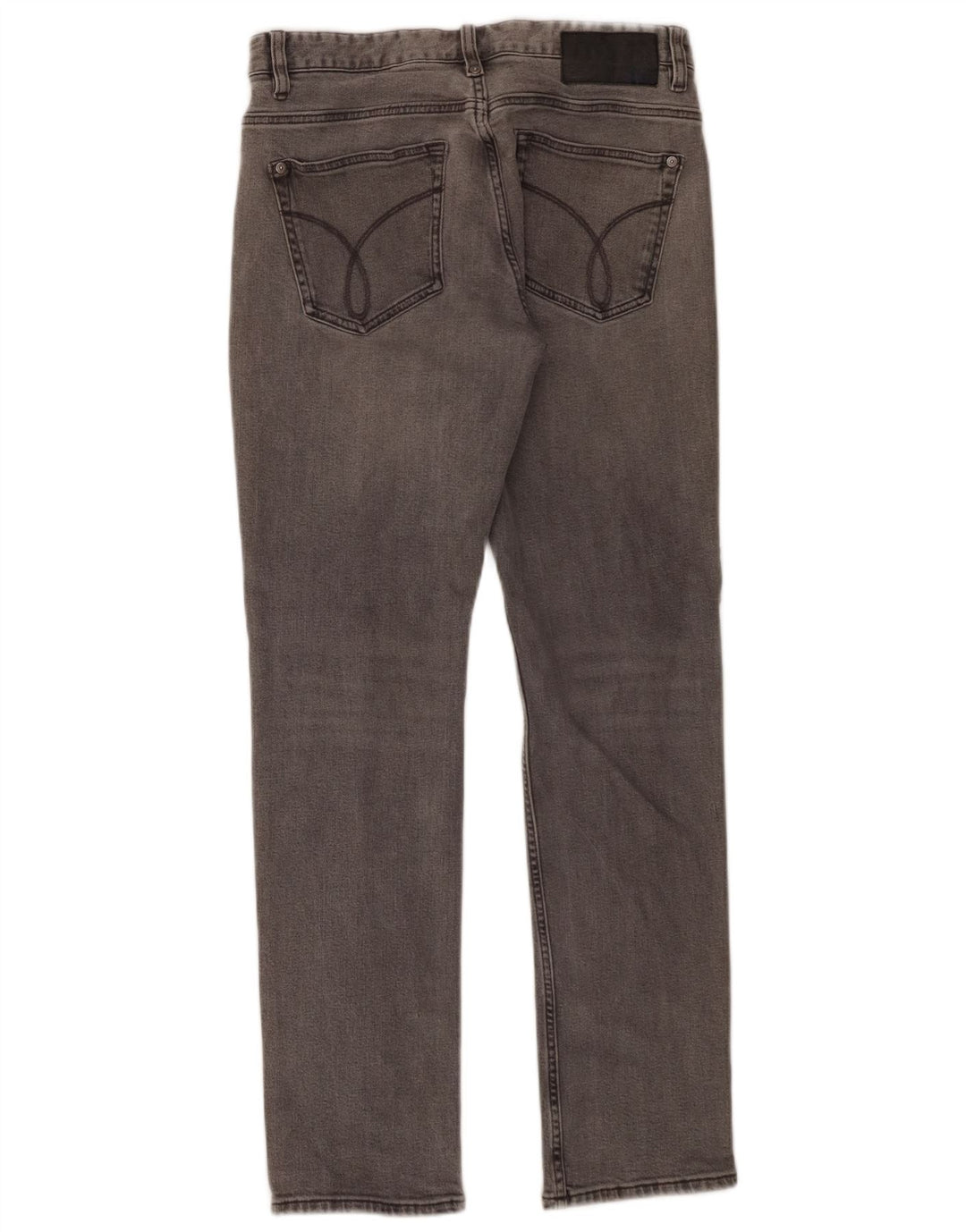 Calvin Klein Herren Slim Jeans W31 L30 Graue Baumwolle